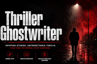 professionally write your thriller, crime and mystery novel