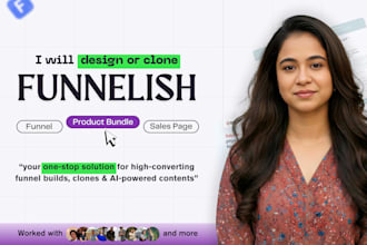 design or clone any funnelish funnel, product bundles as funnelish expert