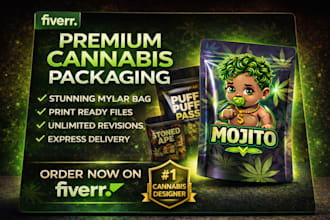 design professional weed packaging and cannabis bag design