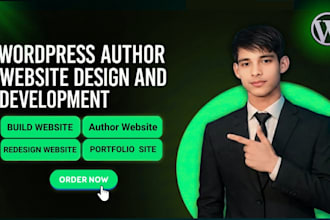 design a professional author website in wordpress