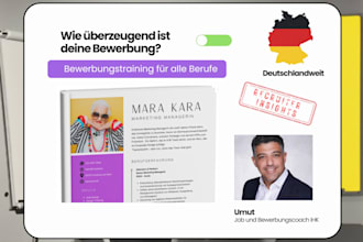 coach you for job interviews, cvs, and job applications in german