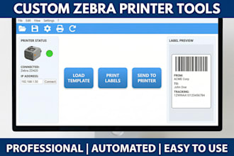 develop custom zpl label printing software for zebra printers