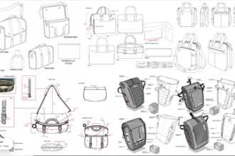 design bags tech pack , handbag, tote bag, duffel bags and backpack