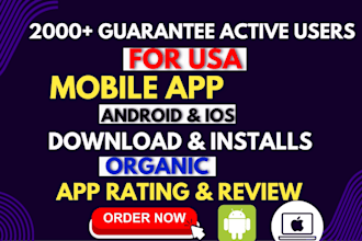 mobile app promotion IOS and android app marketing downloads increase install