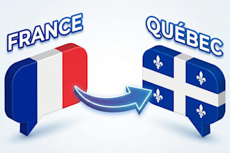 adapt and localize your texts from french to quebec french
