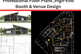 design professional floor plans, venue layouts, exhibition stand designs