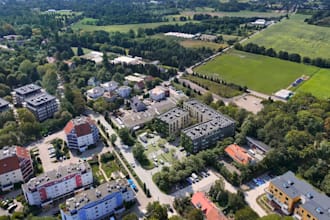 present 3d estate housing,condos design,surrounding masterplan,courtyard render