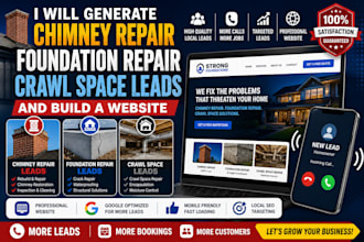 generate chimney repair foundation repair crawl space leads and build a website