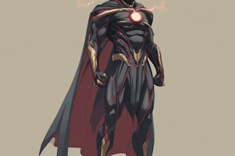 bring your comic book art in classic dc comic style