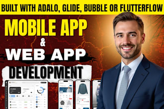 build no code app on adalo, bubble, flutterflow, glide and mvp app development