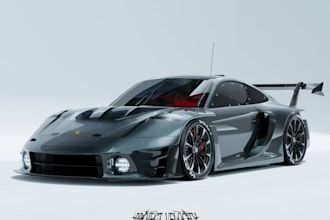 complex 3d car model, 3d printing, rc model, stl for car printing, 3d mini car