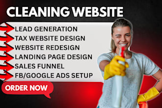 cleaning website house cleaning website cleaning  logo cleaning lead landingpage