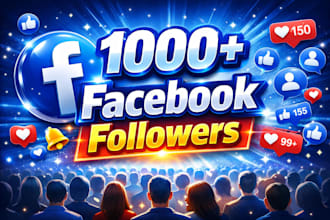 upgrade 1,000 facebook followers