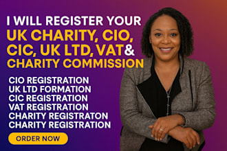 register your UK charity, cio, cic, UK ltd, vat and charity commission