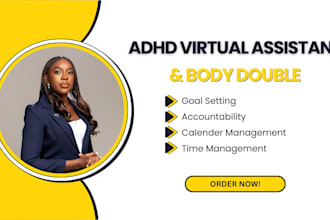 be your adhd coach virtual asssistant, body double, life coach
