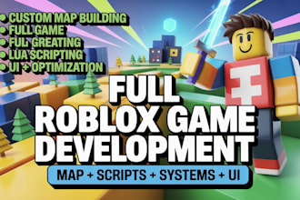 make roblox full game creation,full game map, full roblox game development