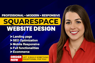 design or redesign a modern squarespace website