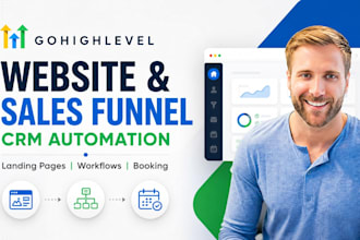 gohighlevel booking funnel, go high level landing page, gohighlevel website