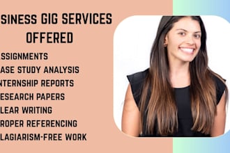 write business tasks, case studies, internship reports, and apa research