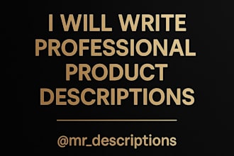 write professional product descriptions