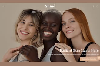 build skincare shopify website skincare beauty website cosmetics makeup store