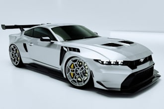 fix 3d car model, widebody kits, car fender, spoiler,bumper, realistic rendering
