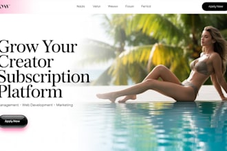 build onlyfans website dating website onlyfans agency website with streaming