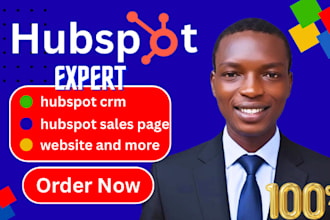 hubspot landing page, hubspot crm, hubspot website, hubspot cms and sales page