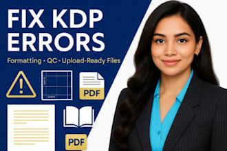 fix KDP errors formatting issues and make your book upload ready