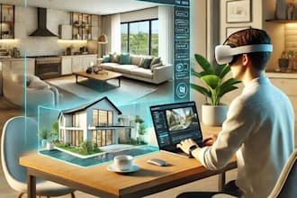 develop ai fully immersive 3d and VR property viewing experience from photos