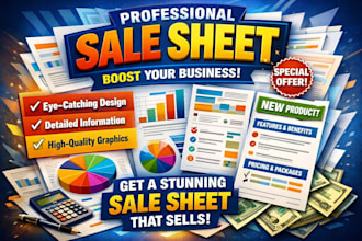 design a sales sheet, one page flyer for your company