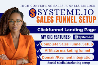 design systeme io sales funnel, samcart getresponse, shopify dropshipping store