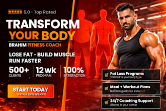 create custom workout plan for muscle gain or fat loss