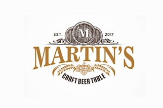 design awesome craft beer table logo