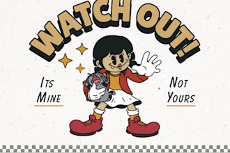 create retro or vintage cartoon mascot design