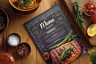 do food menu design, restaurant menu design, food flyer