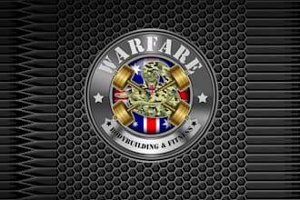 do classic military logo for bodybuilding personal training