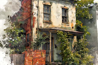 paint your house with watercolor