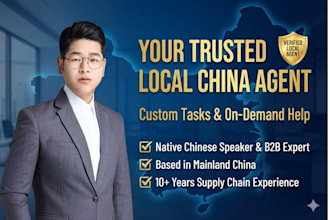 be your exclusive local business representative and assistant in china