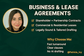 draft a legally binding shareholder, partnership or business agreement