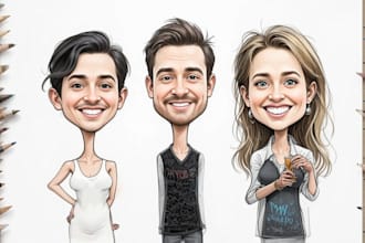 draw a caricature of you a friend or a loved one