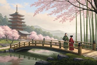 anime japanese old style design