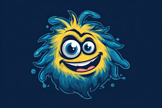 design unique vector cartoon logo or cartoon