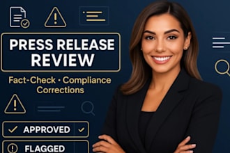 press release fact check and compliance review for PR distribution