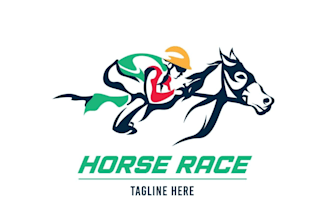 make horse racing training brand unique logo design