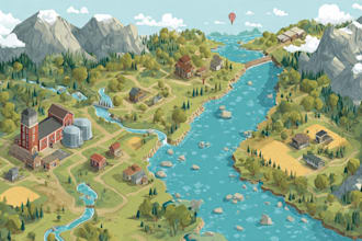 create vector map illustration for your business