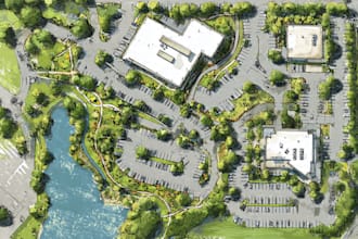 design aerial and illustrated maps for commercial real estate