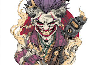 make comic cartoon anime tattoo design