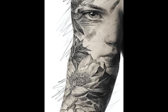 design professional tattoo and custom tattoo