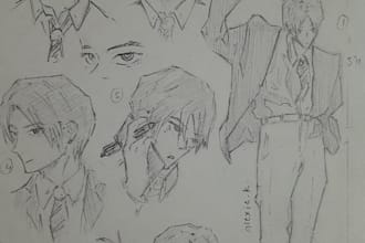 draw original 2d character art and designs in pencil and ink